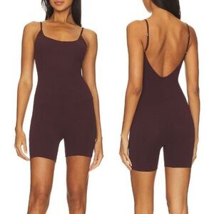 Free People Intimately One To Watch Chocolate Romper! NWOT